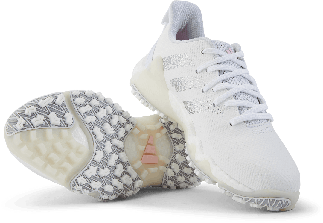 Zapatos de golf sin clavos Codechaos 22 Blanco nube / Plata metalizado / Rosa claro