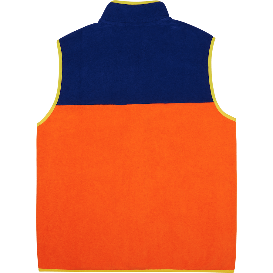 Color-Blocked børstet fleecevest Sailing Orange Multi