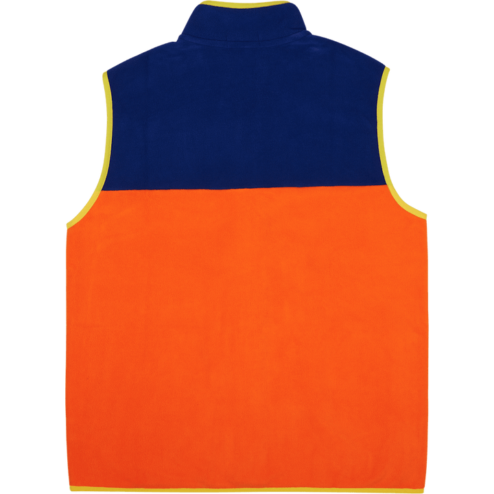 Color-Blocked børstet fleecevest Sailing Orange Multi