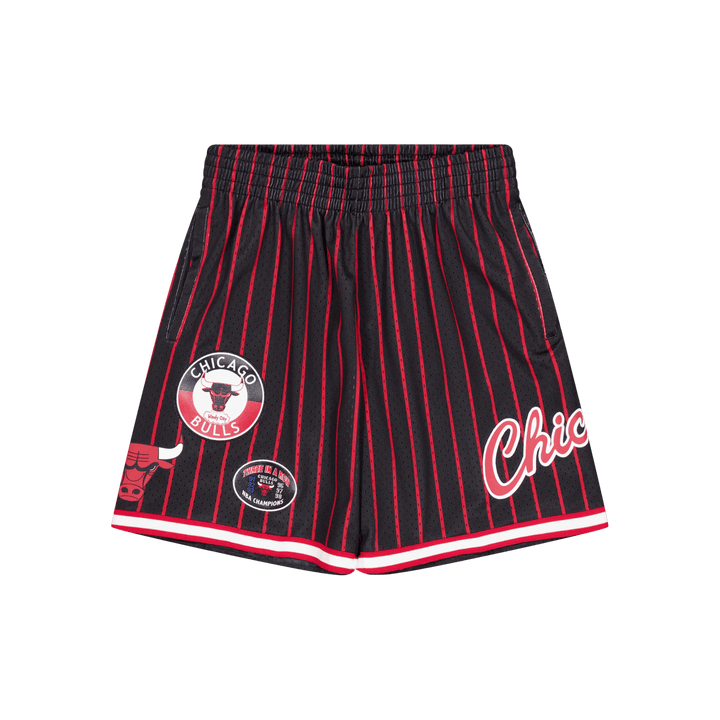 M&n City Collection Pantaloncini a rete nero/rosso