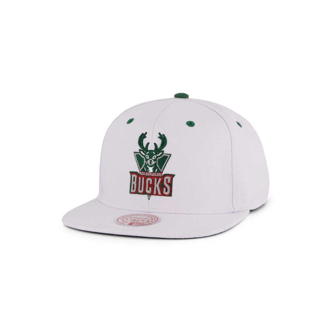Bucks White Team Color Snapback HWC