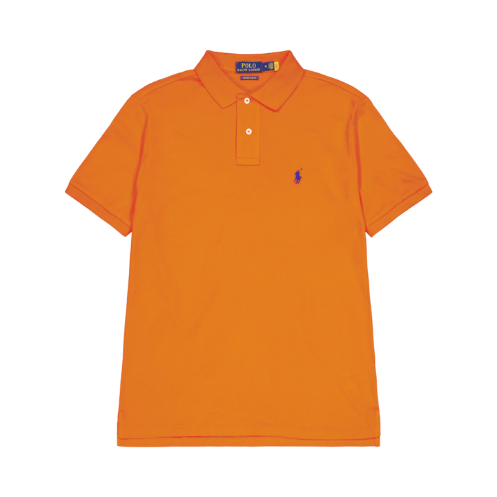 Custom Slim Fit Mesh Polo Shirt Sailing Orange