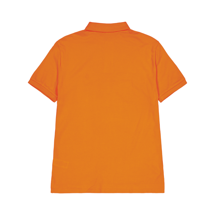 Custom Slim Fit Mesh Polo Shirt Sailing Orange