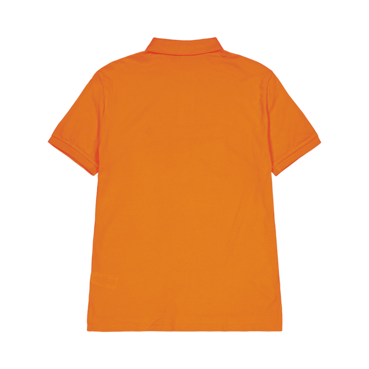 Custom Slim Fit Mesh Polo Shirt Sailing Orange