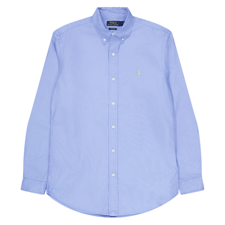 Custom Fit Garment-Dyed Oxford-skjorte Harbor Island Blue