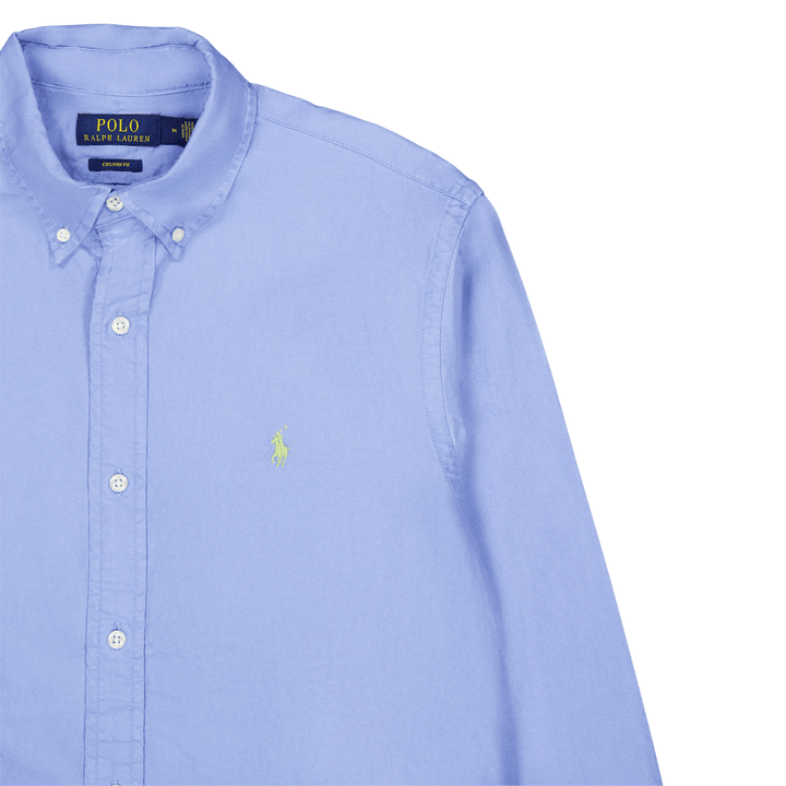 Custom Fit Garment-Dyed Oxford-skjorte Harbor Island Blue