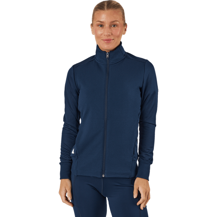 Texturierte Jacke mit durchgehendem Reißverschluss Collegiate Navy