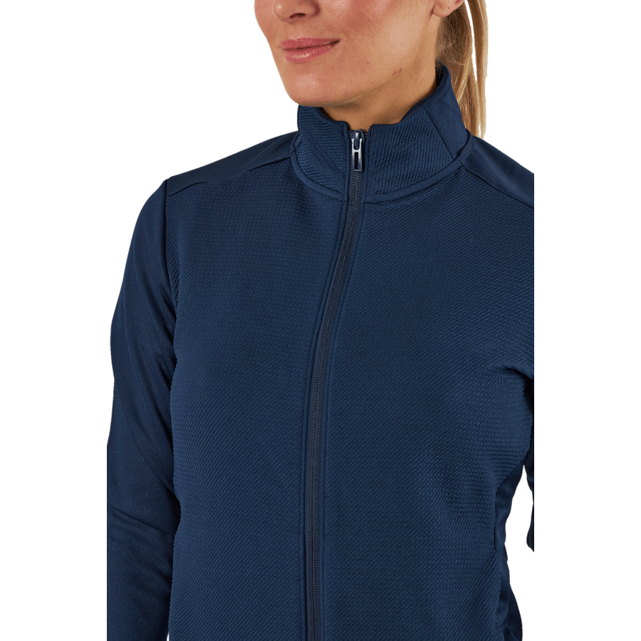 Texturierte Jacke mit durchgehendem Reißverschluss Collegiate Navy