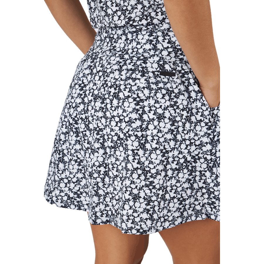 Printed 16-Inch Golf Skirt Black