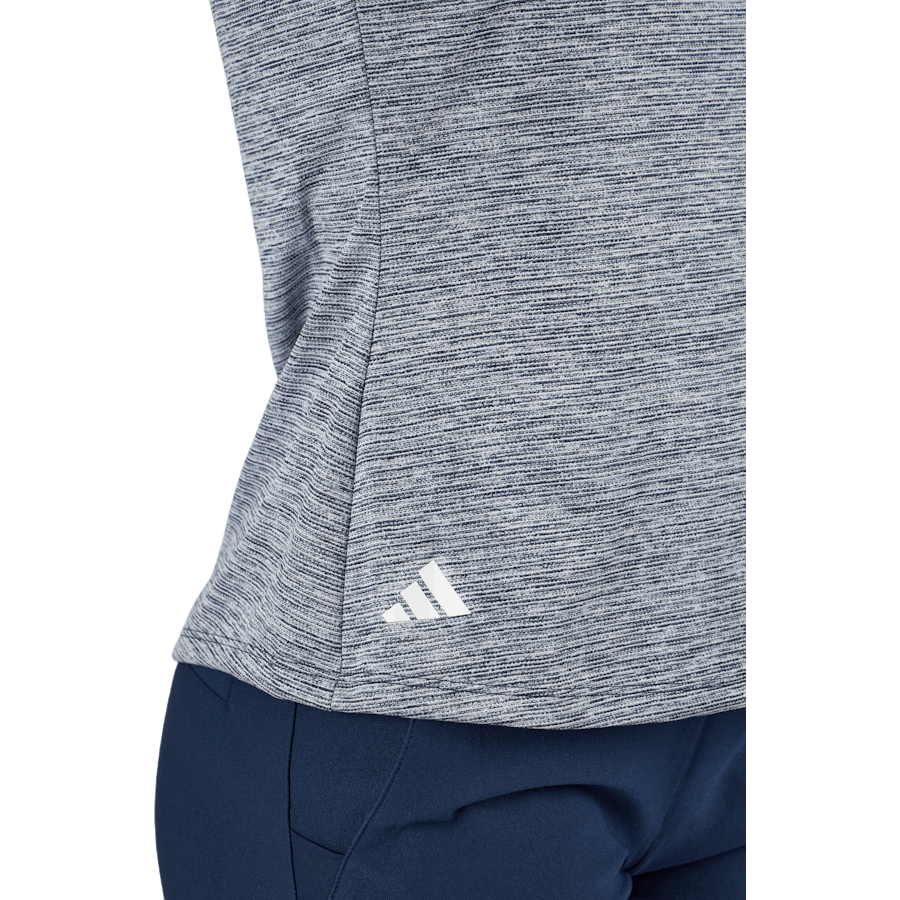 Essentials Heathered Mock-Neck ärmelloses Golf-Polo-Shirt Collegiate Navy