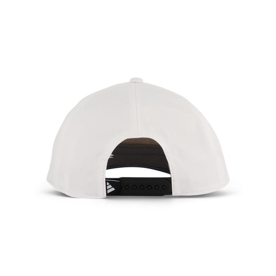 Pięciopanelowa czapka z daszkiem biała