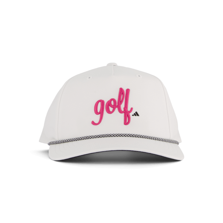 Pięciopanelowa czapka z daszkiem biała