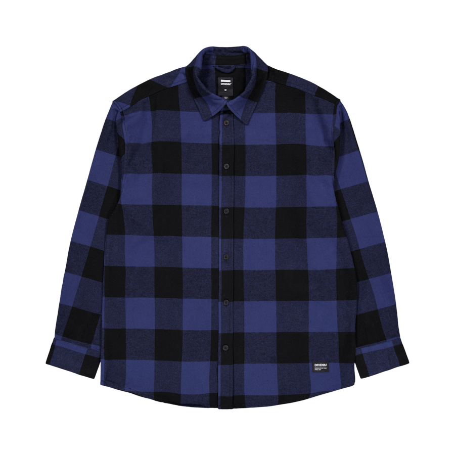 Koszula Dr. Denim Frank An7 w kratę indygo