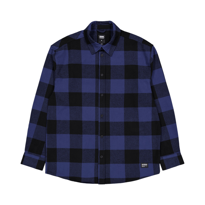 Koszula Dr. Denim Frank An7 w kratę indygo