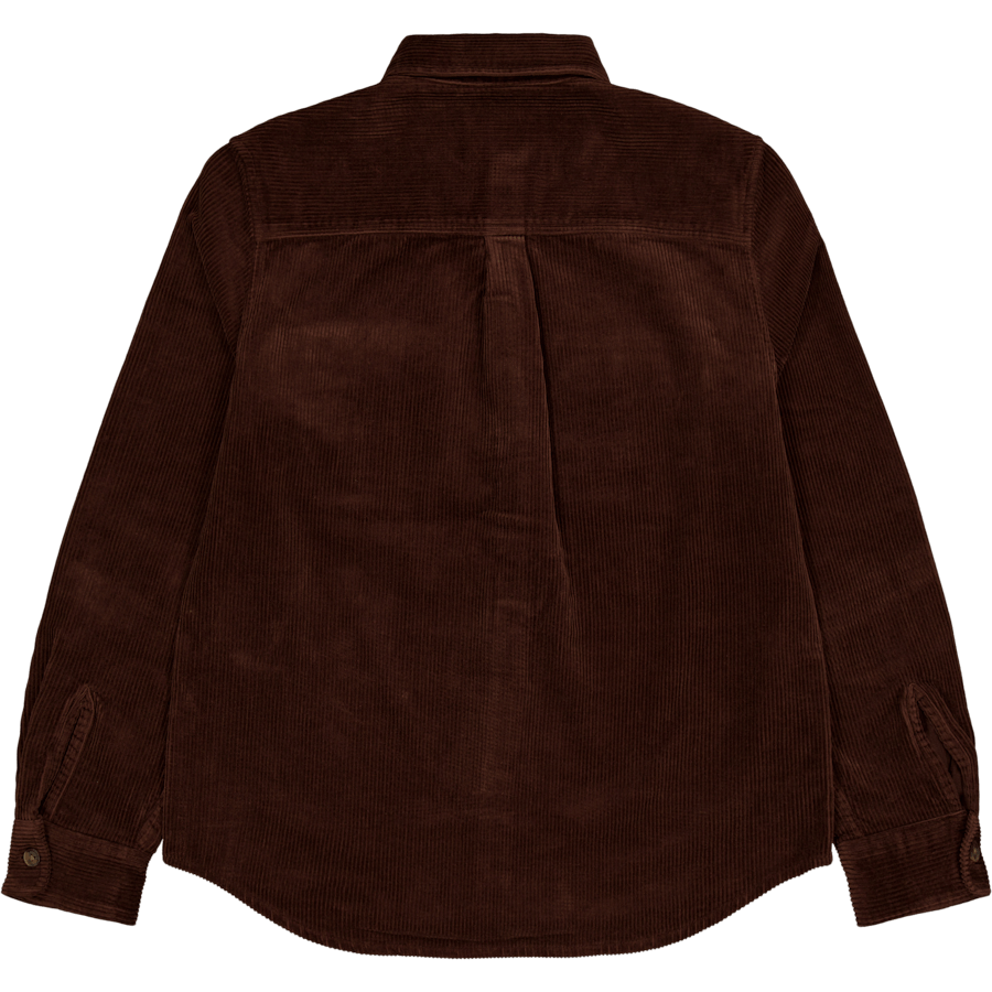 Surchemise Les Deux Kody en velours côtelé épais Ebène