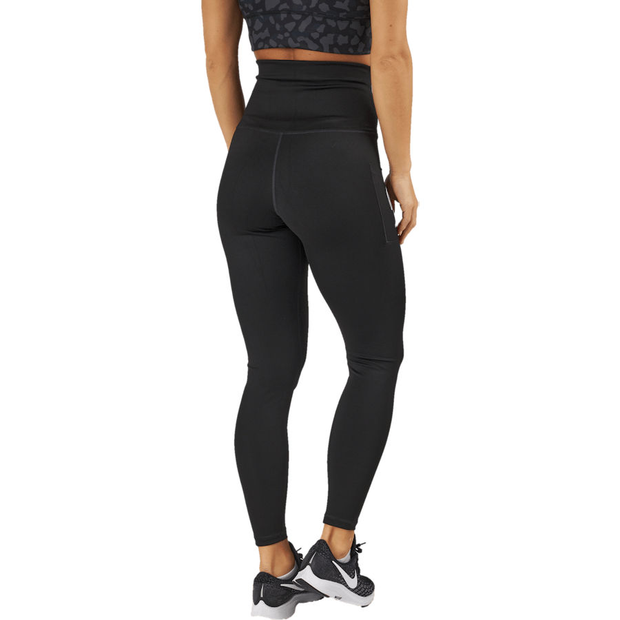 Aukšto juosmens pėdkelnės - šoninės kišenės Black