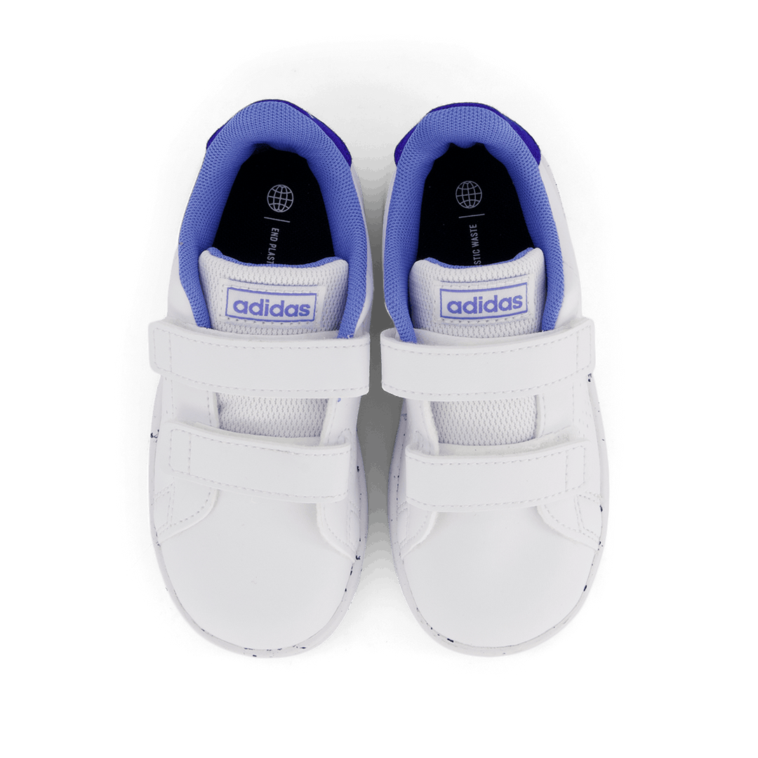 Advantage Lifestyle Court Two Hook-and-Loop-skor Molnvit / Molnvit / Blå Fusion