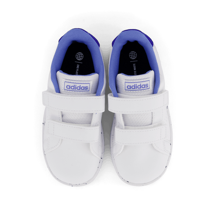 Advantage Lifestyle Court Two Hook-and-Loop-skor Molnvit / Molnvit / Blå Fusion