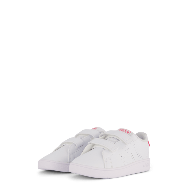 Advantage Lifestyle Court Two Hook-and-Loop skor Cloud White / Pulse Magenta / Wonder Quartz