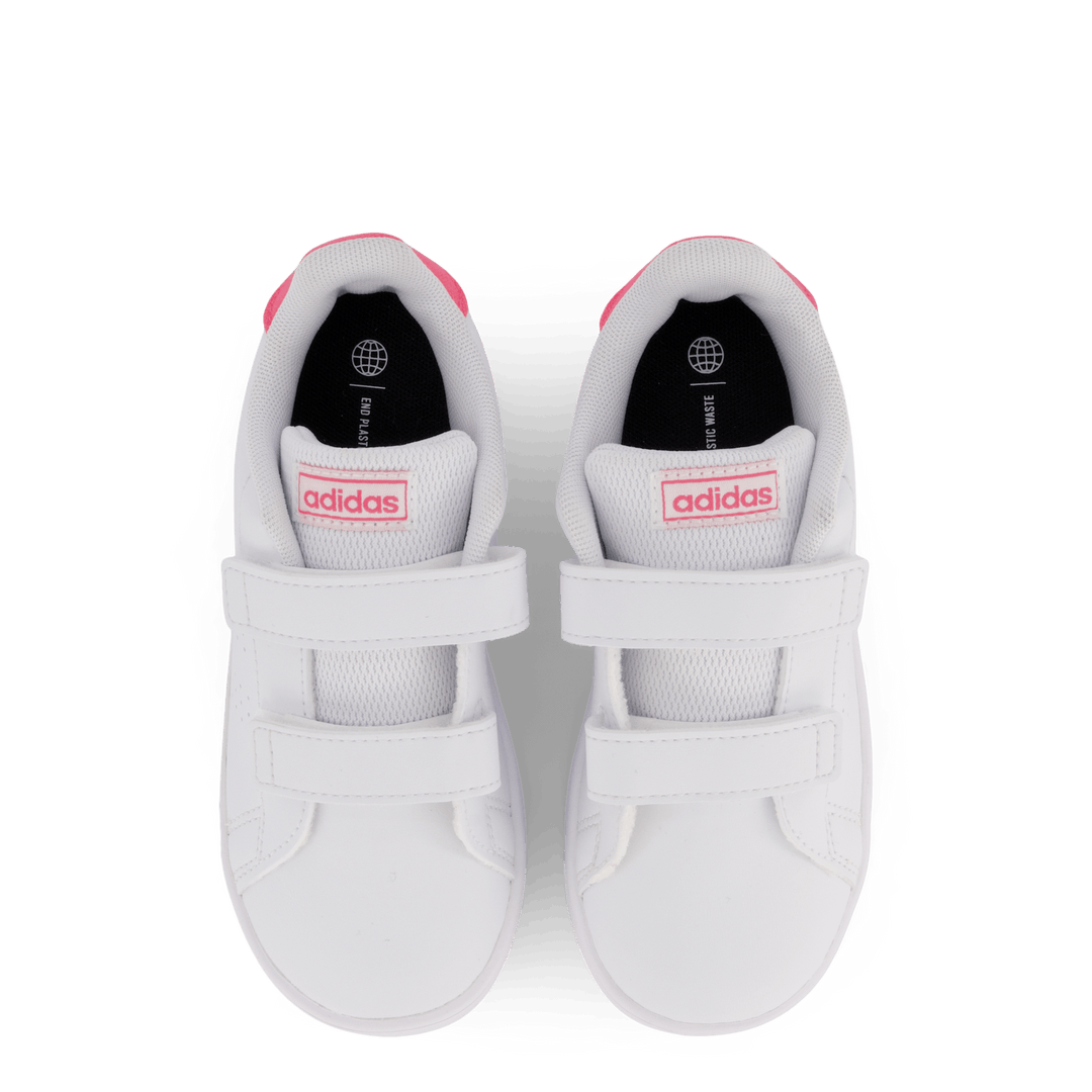 Advantage Lifestyle Court Two Hook-and-Loop skor Cloud White / Pulse Magenta / Wonder Quartz