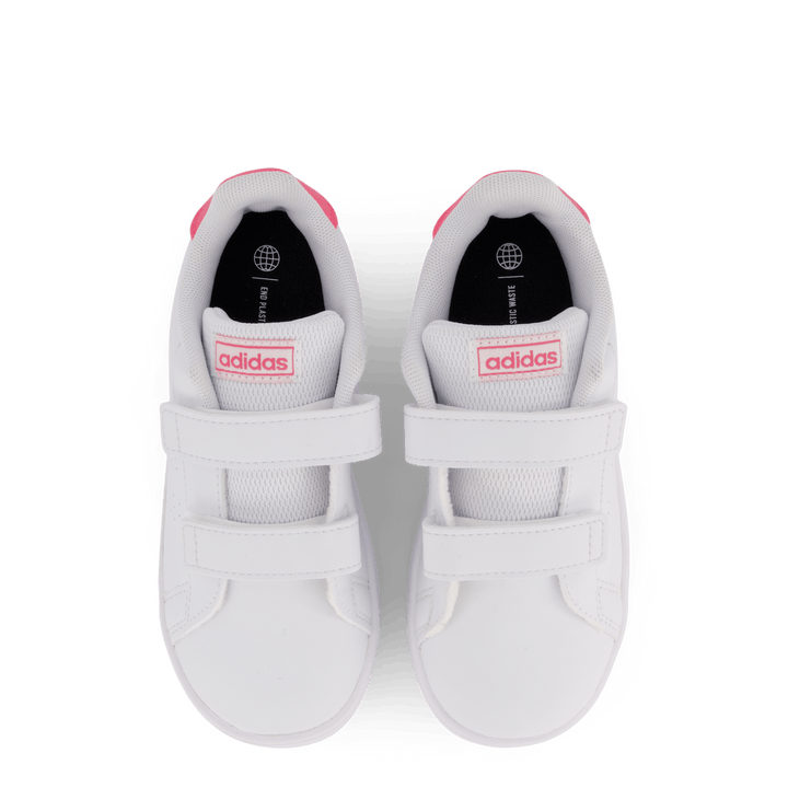 Advantage Lifestyle Court Two Hook-and-Loop skor Cloud White / Pulse Magenta / Wonder Quartz