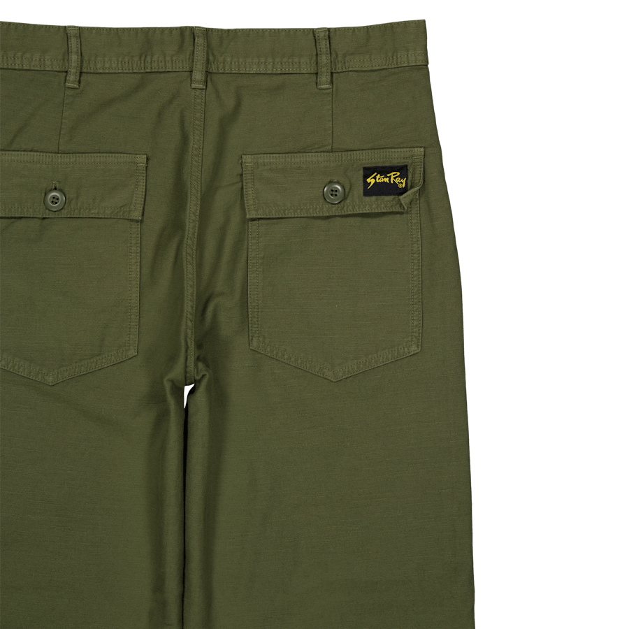 Fat Pant Olive Sateen
