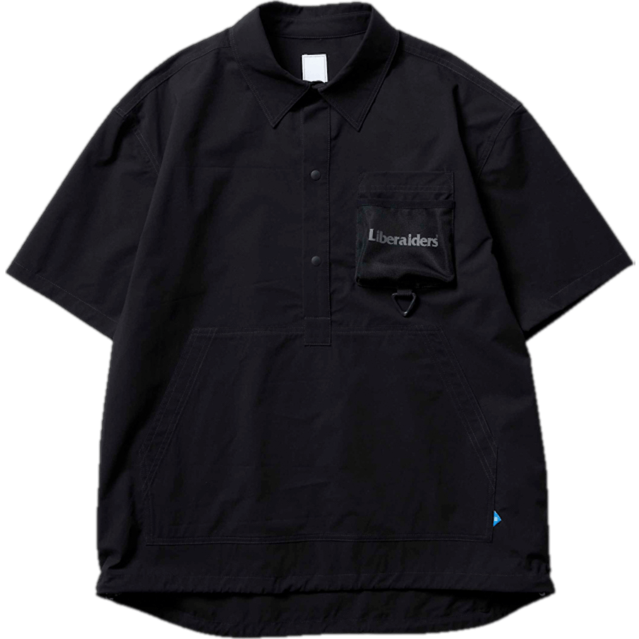 トップス liberaiders 4way STRETCH SHIRT BLACK 4way stretch half shirt black – Footway.com