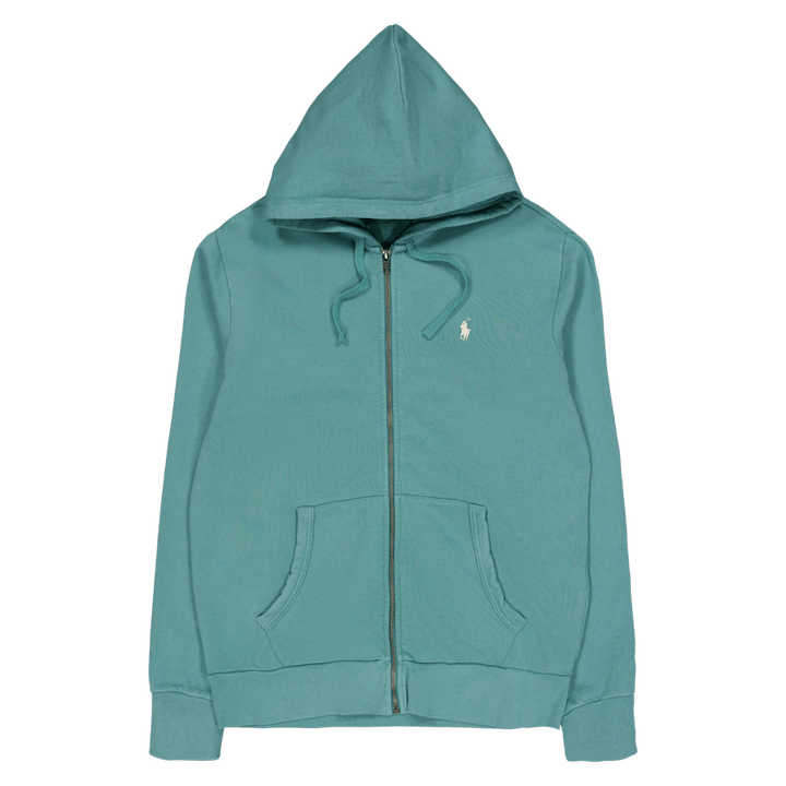 Loopback Terry-genser med glidelås og hettegenser Fairway Green