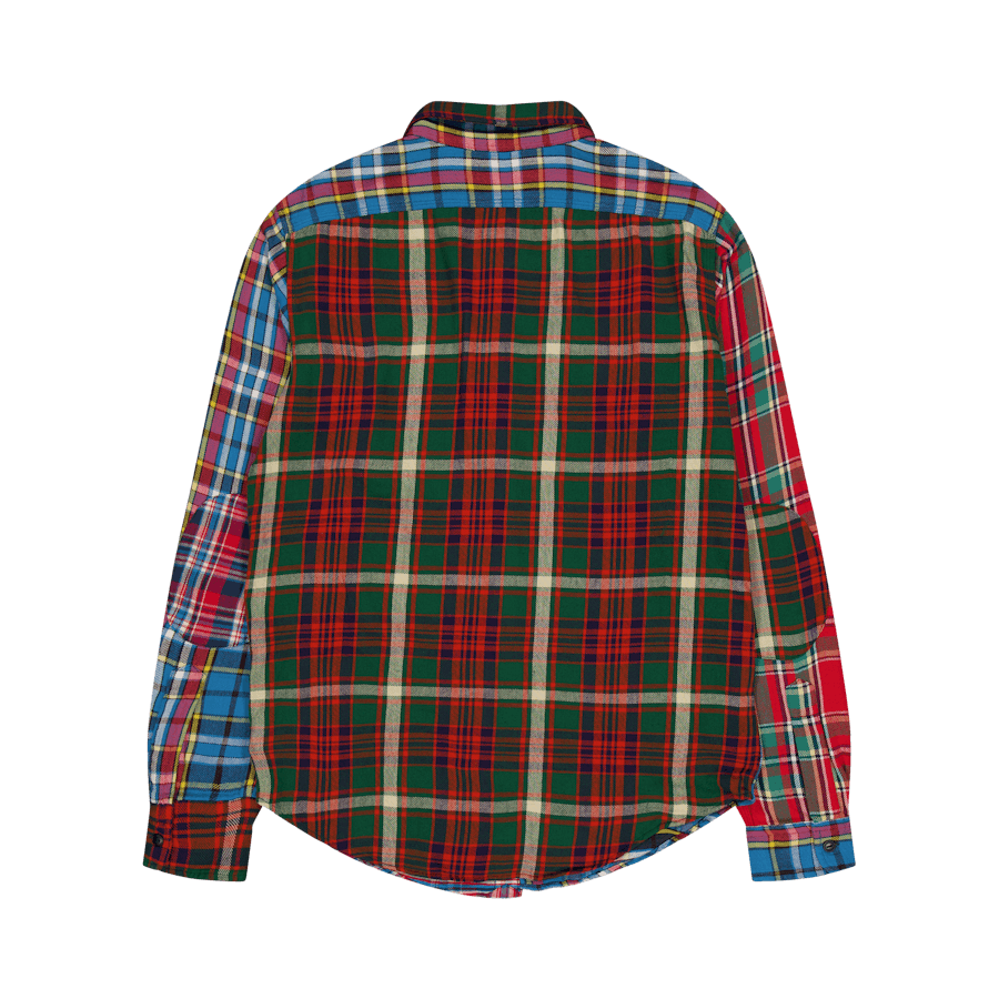 Custom Fit Patchwork-arbeidsskjorte i flanell 6194 Patchwork
