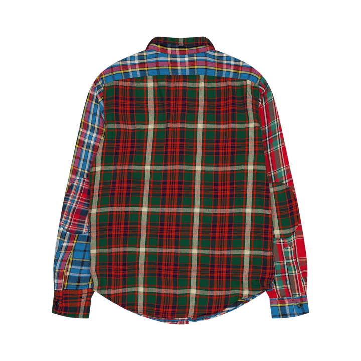 Custom Fit Patchwork-arbeidsskjorte i flanell 6194 Patchwork