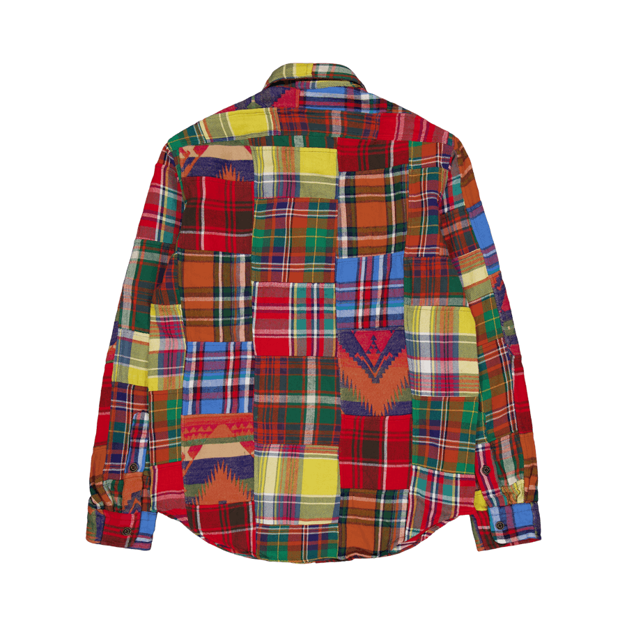 Classic Fit Patchwork-arbeidsskjorte i flanell 6198 Adirondack Patchwork