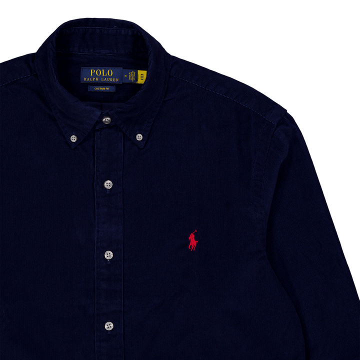 Custom Fit Corduroy-skjorte Newport Navy