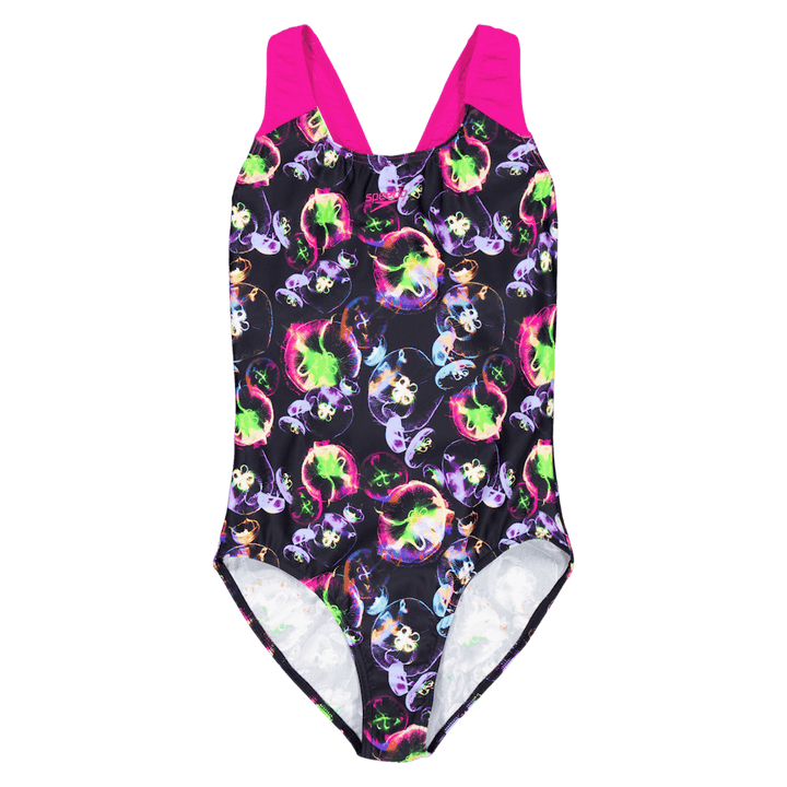 Mädchen Allover Splashback Schwarz/Rosa