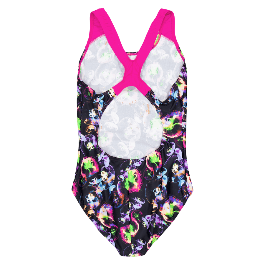 Mädchen Allover Splashback Schwarz/Rosa
