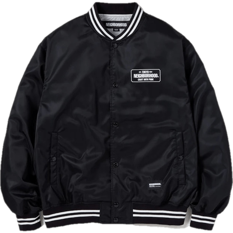 ウェア NEIGHBORHOOD BASEBALL JACKET BLACK baseball jacket black – Footway.com