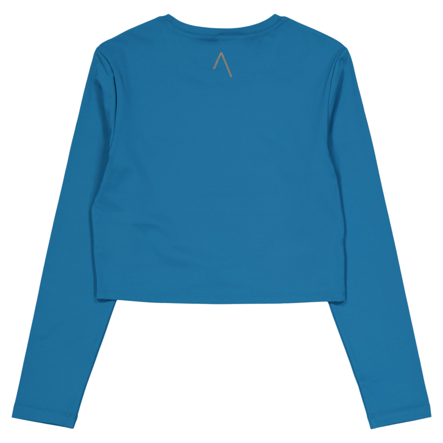 Top Ella a maniche lunghe sovrapposte Blu Corallo