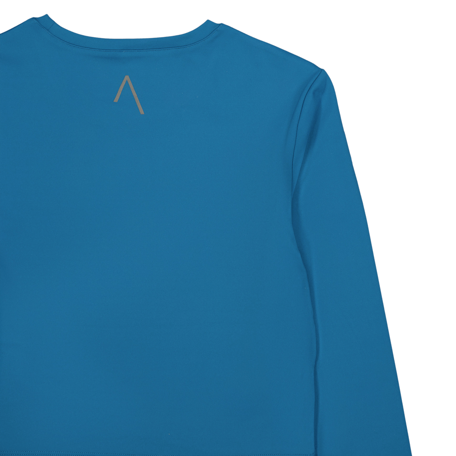 Top Ella a maniche lunghe sovrapposte Blu Corallo