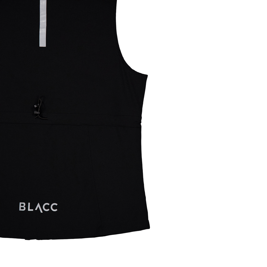 Run Slim Vesten Jet Zwart