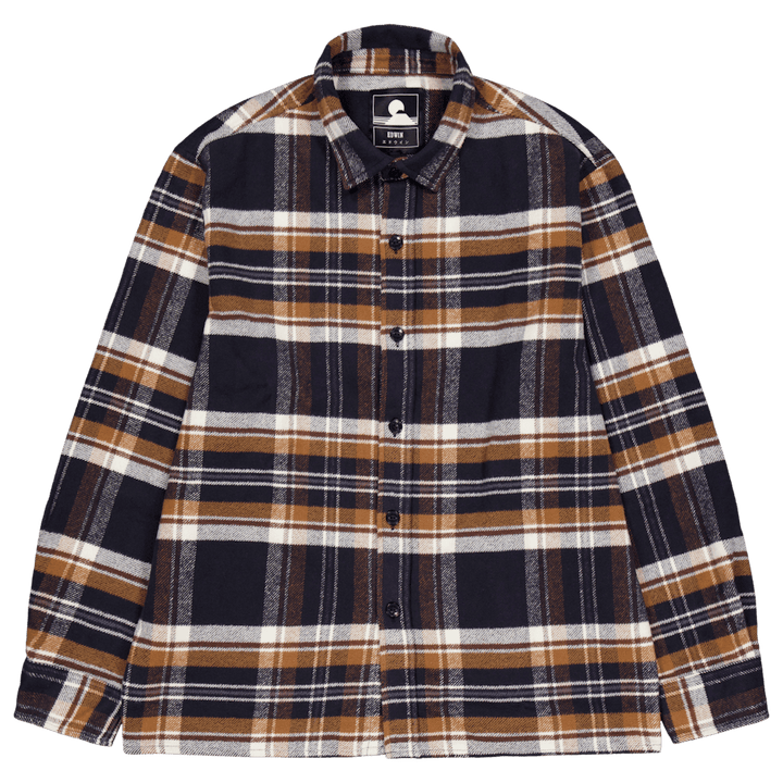 Sebastian Shirt Ls Navy / Brown