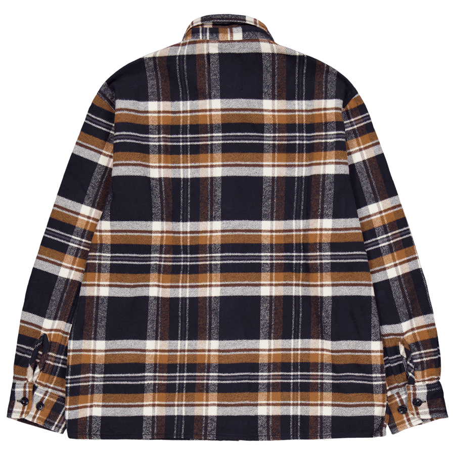 Sebastian Shirt Ls Navy / Brown