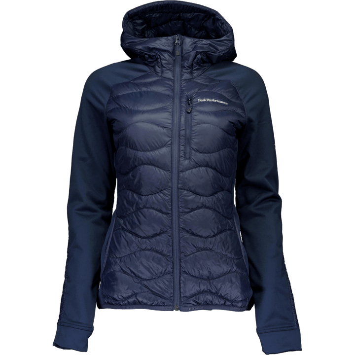 W Helium Down Hybrid Hood Blue Shadow