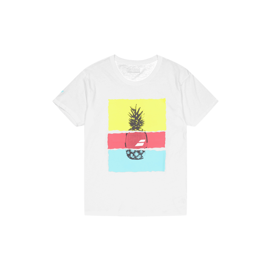 T-shirt Exercice Message Blanc/Bleu Ange