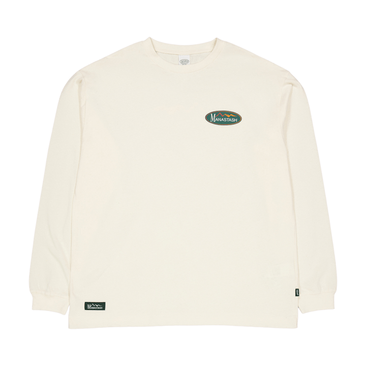 T-shirt manches longues en chanvre avec logo original naturel
