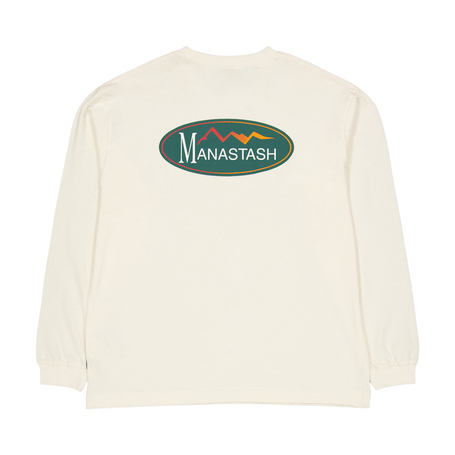 T-shirt manches longues en chanvre avec logo original naturel