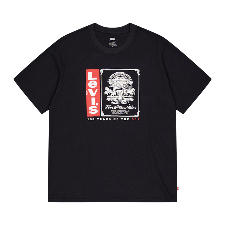 T-shirt coupe décontractée SS Noir 501 150 Archival Cav
