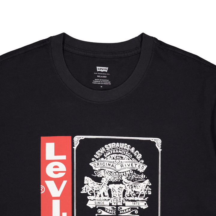 T-shirt coupe décontractée SS Noir 501 150 Archival Cav