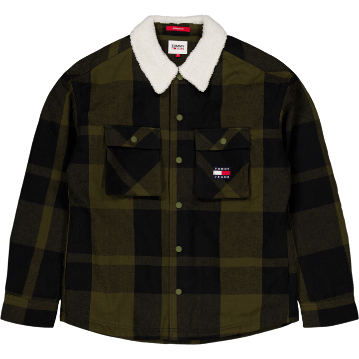 Tjm Check Sherpa Lined Overshi Mr1 - Drab