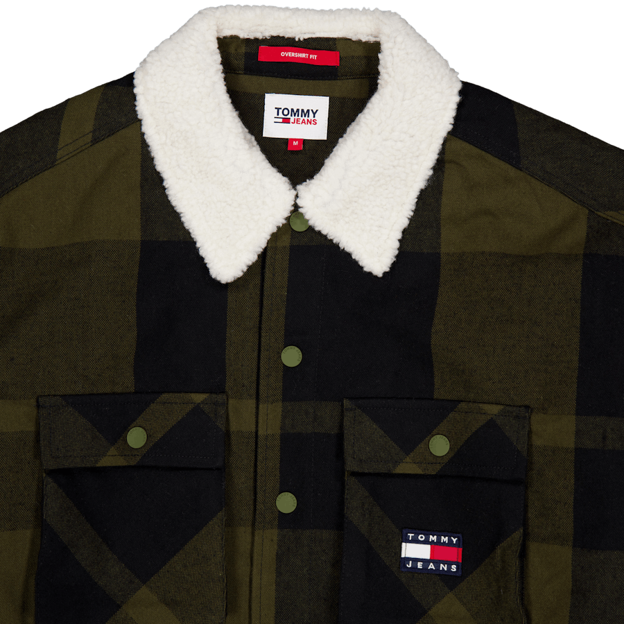 Tjm Check Sherpa Lined Overshi Mr1 - Drab