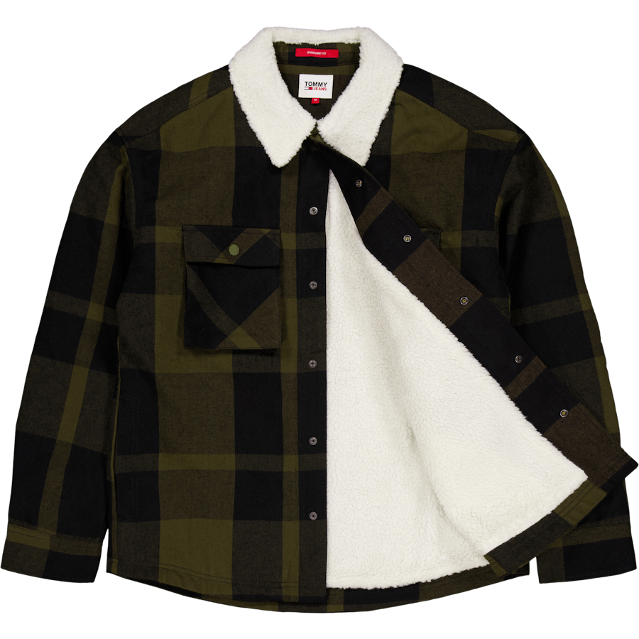 Tjm Check Sherpa Lined Overshi Mr1 - Drab