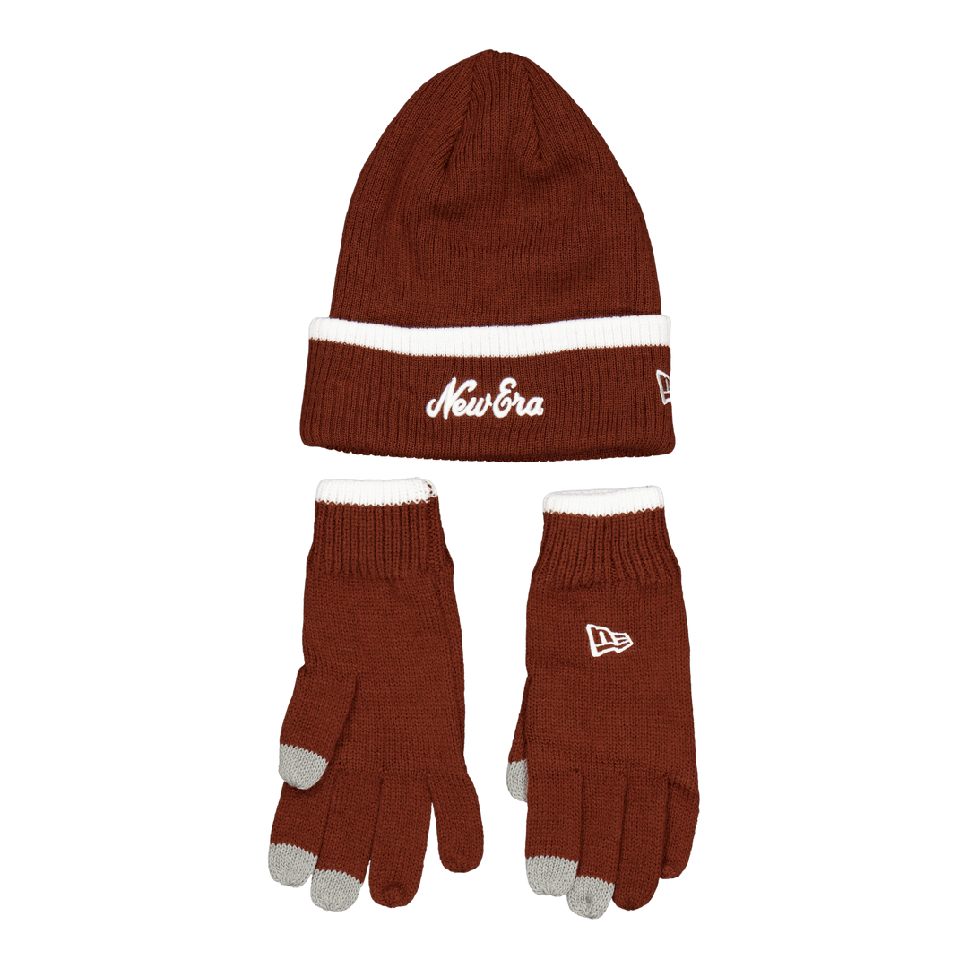 SET DI GUANTI NEW ERA SCRIPT BEANIE